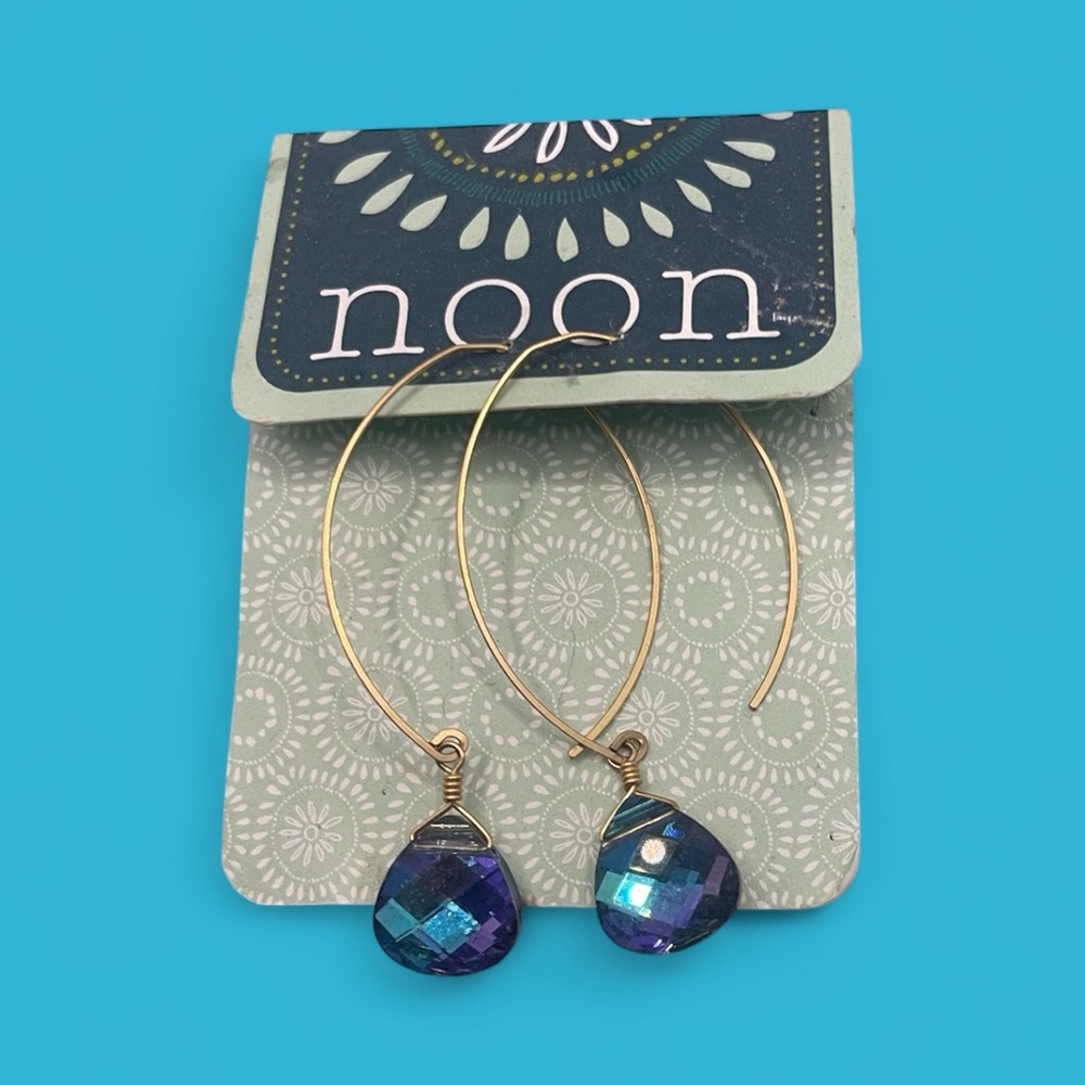 Noon Earrings Blue NWT